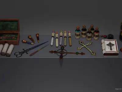 O Kit 00 Vampire Hunter Trunk Low-poly 3D model