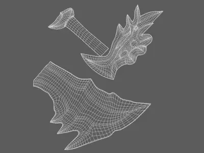 Mid Poly Melee Sword  Game Ready 3D Model  Blade Of Chaos  3D model