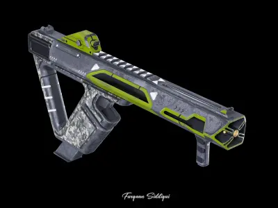 Laser Beam Rifle Low-poly 3D model