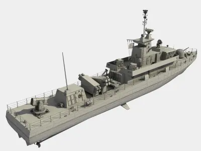 SUPERVITA ROUSSEN CLASS FAST ATTACK CRAFT HS DANIOLOS 3D model