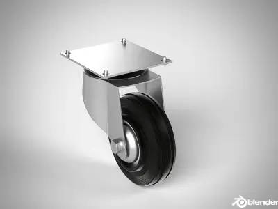 Roulette for industrial table  3D model