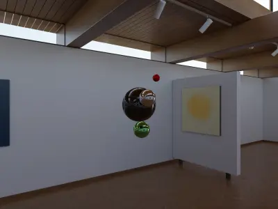 HDRI - Art Museum Gallery Interior 21 - 16384x8192 Texture