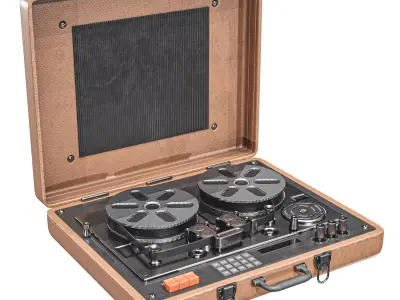 Reel to Reel Tape Player Pecorder  Protable  Low-poly 3D model