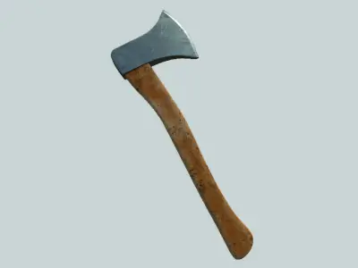  Wooden Axe 3D model