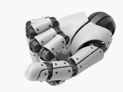 Articulated Robotic Hand Module Rigged for Maya 3D model