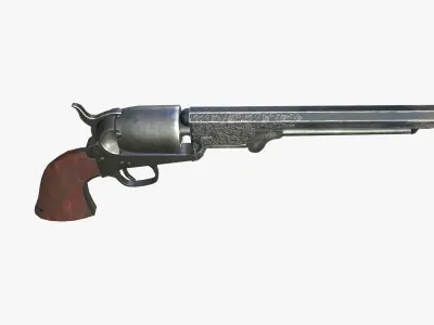 Colt Navy 1851 Low-poly 3D model