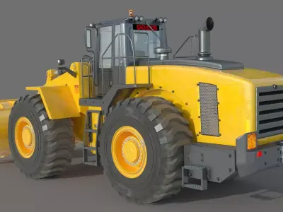 Heavy loader bucket dozer 3D model