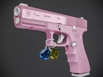 Bocchi the Glock 17 gen 4 pistol 3D model