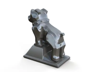 Hood vintage ornament dog 3D print model