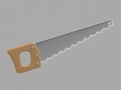 handsaw saw 3d model Low-poly 3D model
