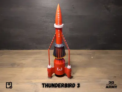 THUNDERBIRD 3 rocket -STL files for 3D printing  3D print model
