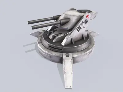 Scifi advance turret collection 3D Model Pack