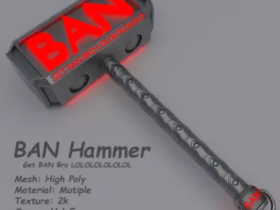 BAN Hammer 3D model