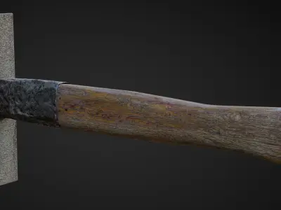 Old hammer Low-poly 3D model shop