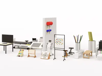 Medical Physical Therapy Room Equipment 3D model