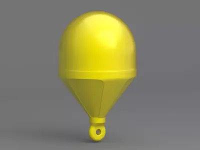Sea Buoy yellow 3D model