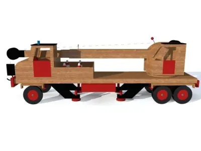 toy crane truck 3D model