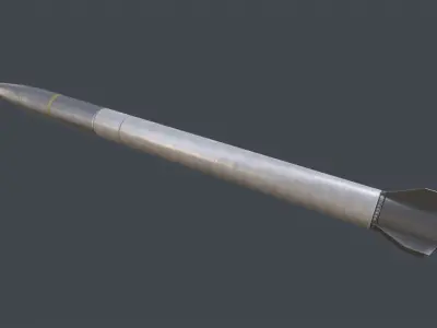 GMRLS-ER missile Low-poly 3D model