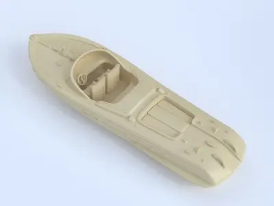 Printable Riva Aquarama - 3 Parts  3D print model