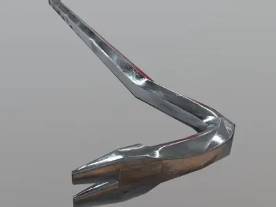 CC0 - Crowbar metal tool Free low-poly 3D model