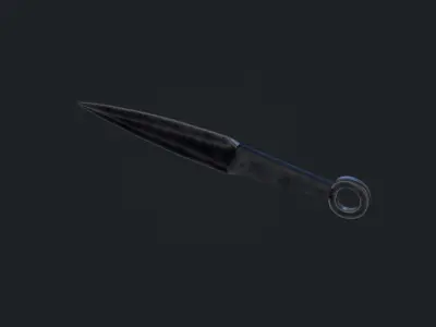 Kunai knife Low-poly 3D model purchase