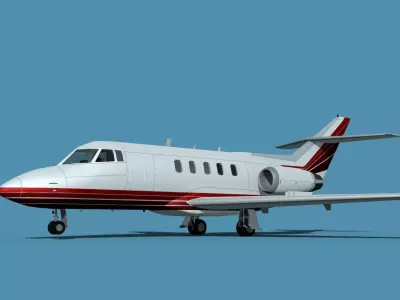 British Aerospace 125 Dominie V07 3D model purchase