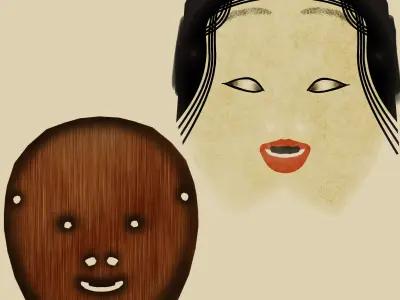 japanese woman mask 3D model