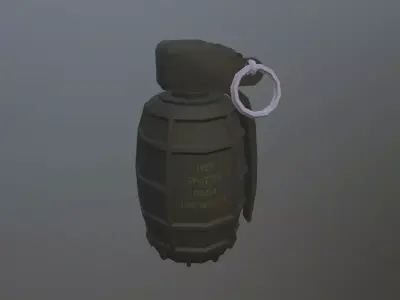 DM-51 Hand Grenade Low-poly 3D model