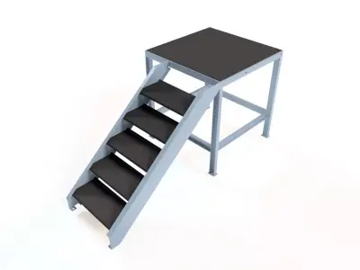 Steel Ladder Low-poly 3D model