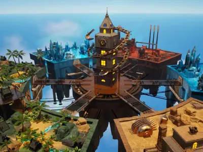 Chronos Terminus Game Environment UE FBX Low-poly 3D model