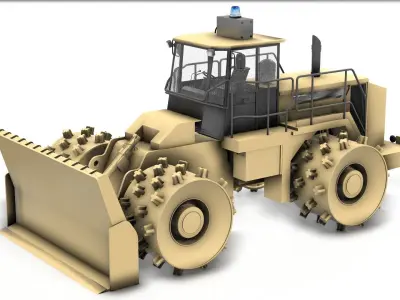 Vehicle - heavy equipment bulldozer 3D model