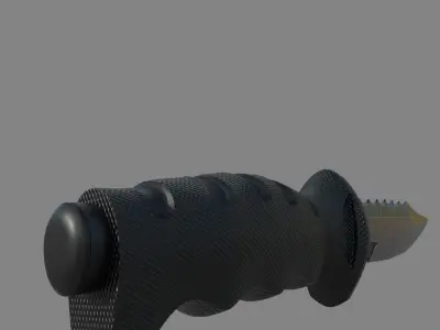 knife Low-poly 3D model 8