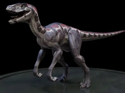 3D Velociraptor dinosaur Low-poly 3D model