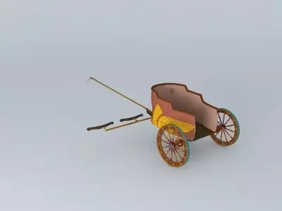 Trolley horse drawn carriage Free 3D model