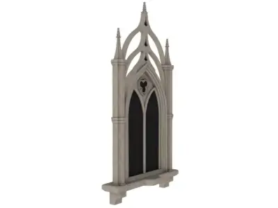 Gothic Window 3D model 3