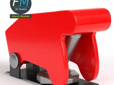 Toggle switch with guard 3D model