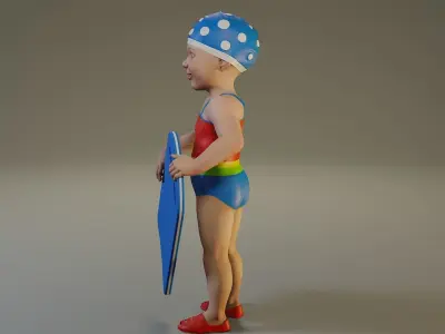 SwwimmingPool Child Female ACC0203010 Low-poly 3D model