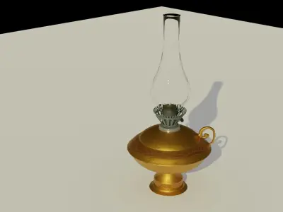 Old Gas Lamp 3D Model 3D model