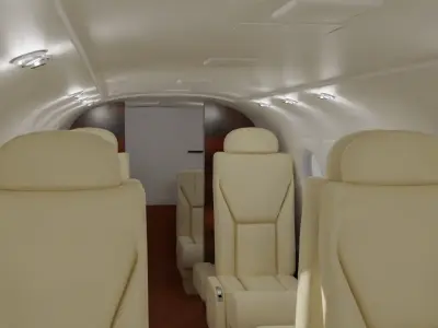 Aircraft interior design bess 90 plane model 3d 3D model