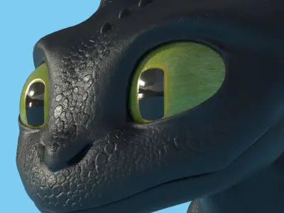 Baby Toothless Low-poly 3D model