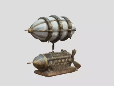 Steampunk Airship 3D model