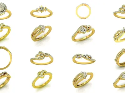 JEWELCAD 219 RING FILES 3D Model Pack