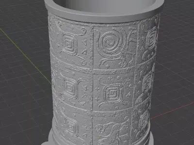 Ancient Geometric Pen Holder 3D print model