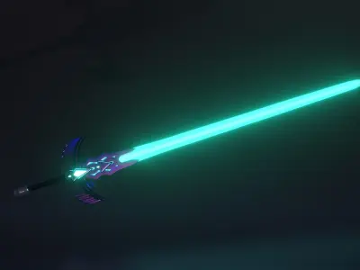 Fancy Glowing Sword 3D model