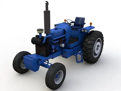 TW20 Tractor 1978 With Canopy 3D model