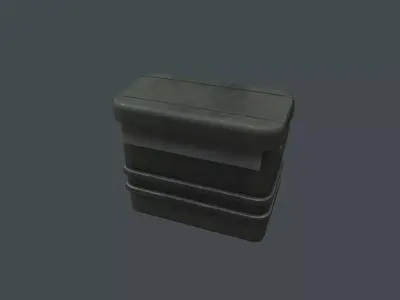 Ammunition box Low-poly 3D model 6