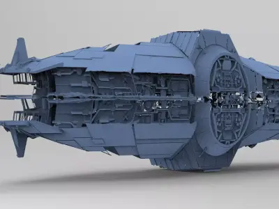 Jupiter Ancient tech temple Space station 4  3D model