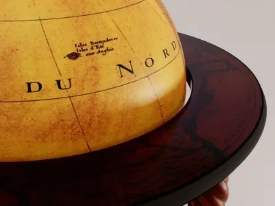 antique globe PBR  Low-poly 3D model