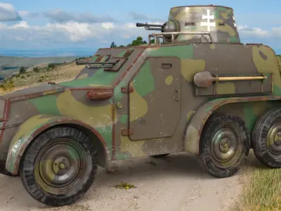 OA vz 30 Armoured Car Slowak Vray 3D model