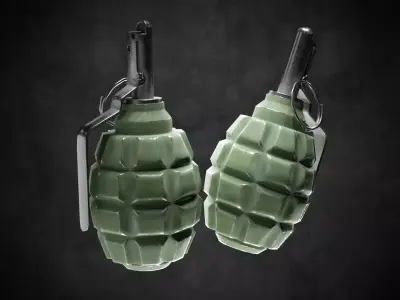 Ammo Grenade F1  Low-poly 3D model Low-poly 3D model